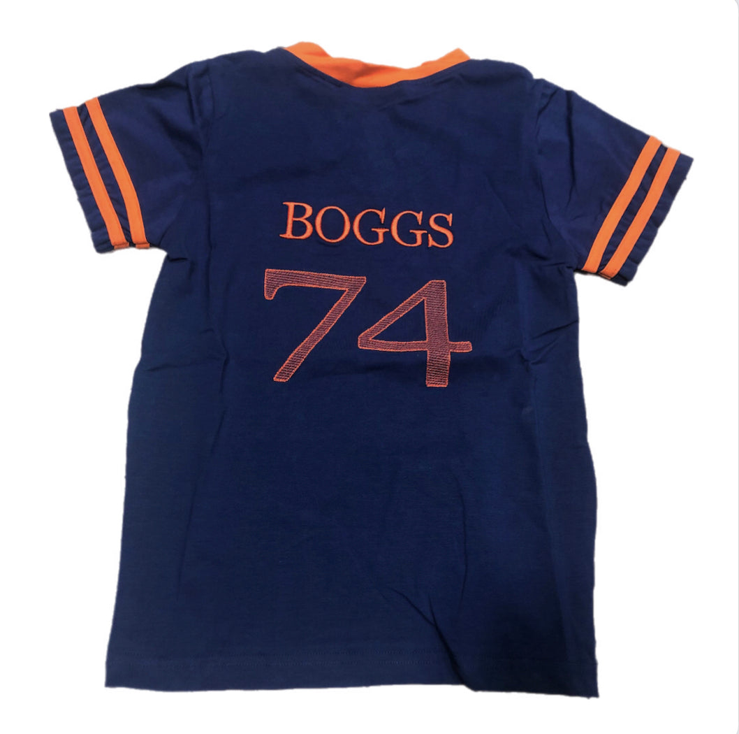 RTS: Boys Orange & Blue Knit Jersey “Boggs 74”