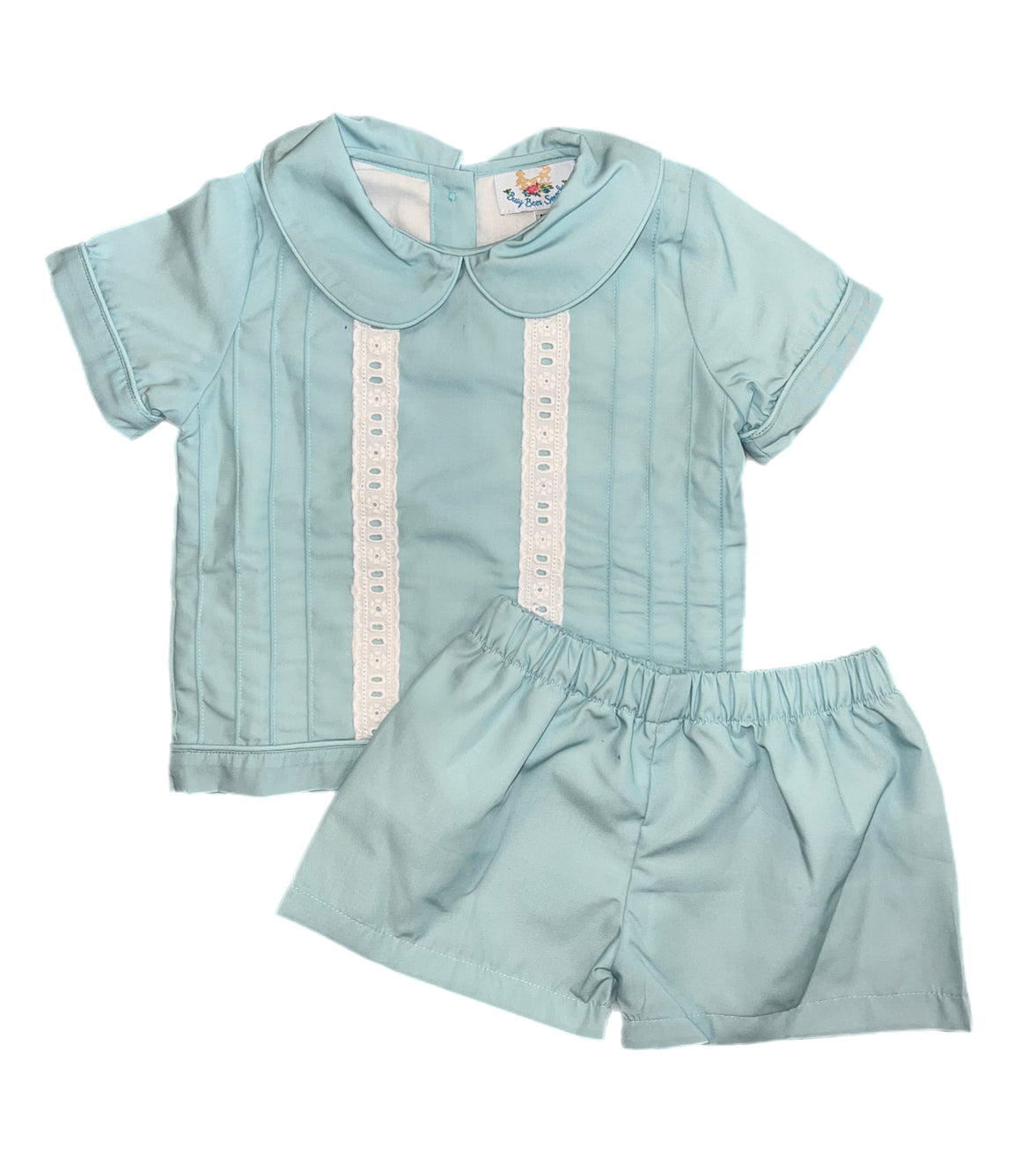 RTS: DEFECT- Ally Kate’s Heirloom Collection- Boys Woven Short Set