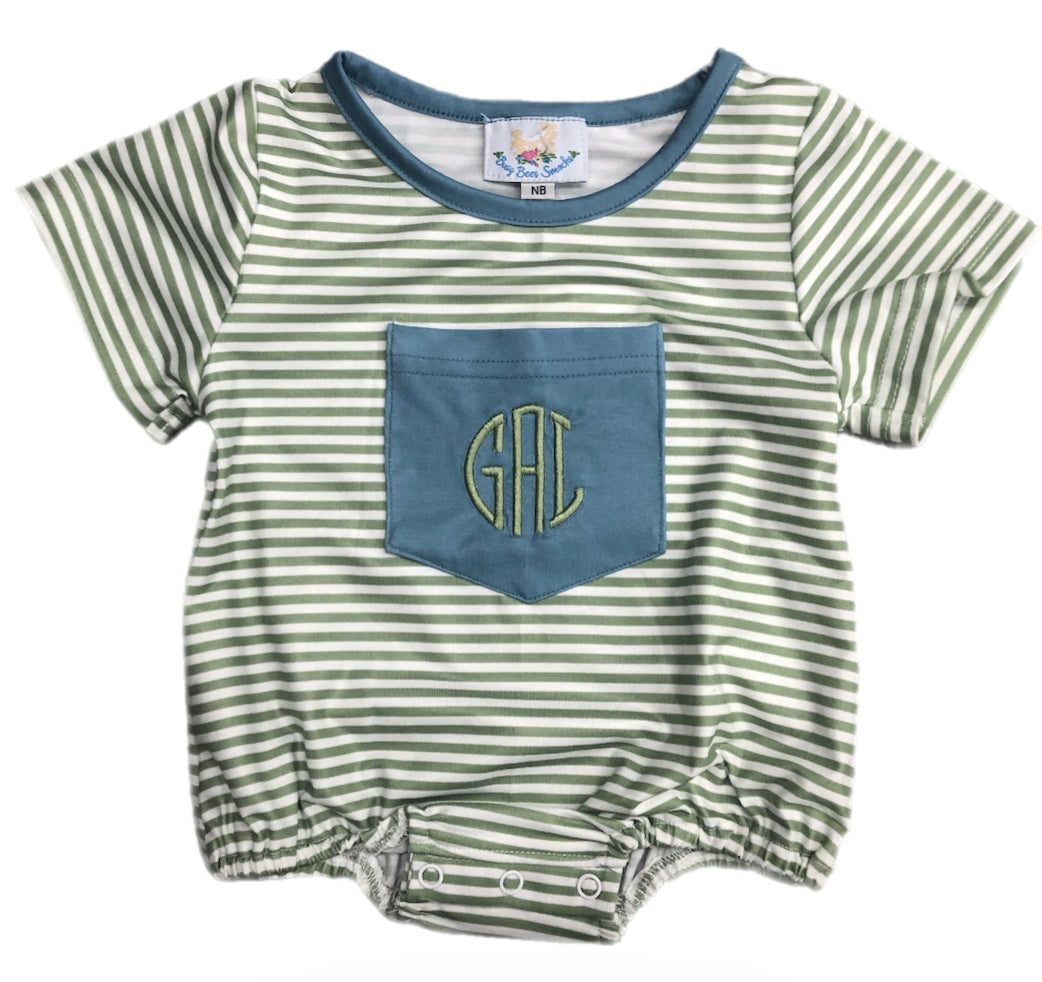 RTS: Defect-Boys Green & Teal Stripe Bubble "GAL"