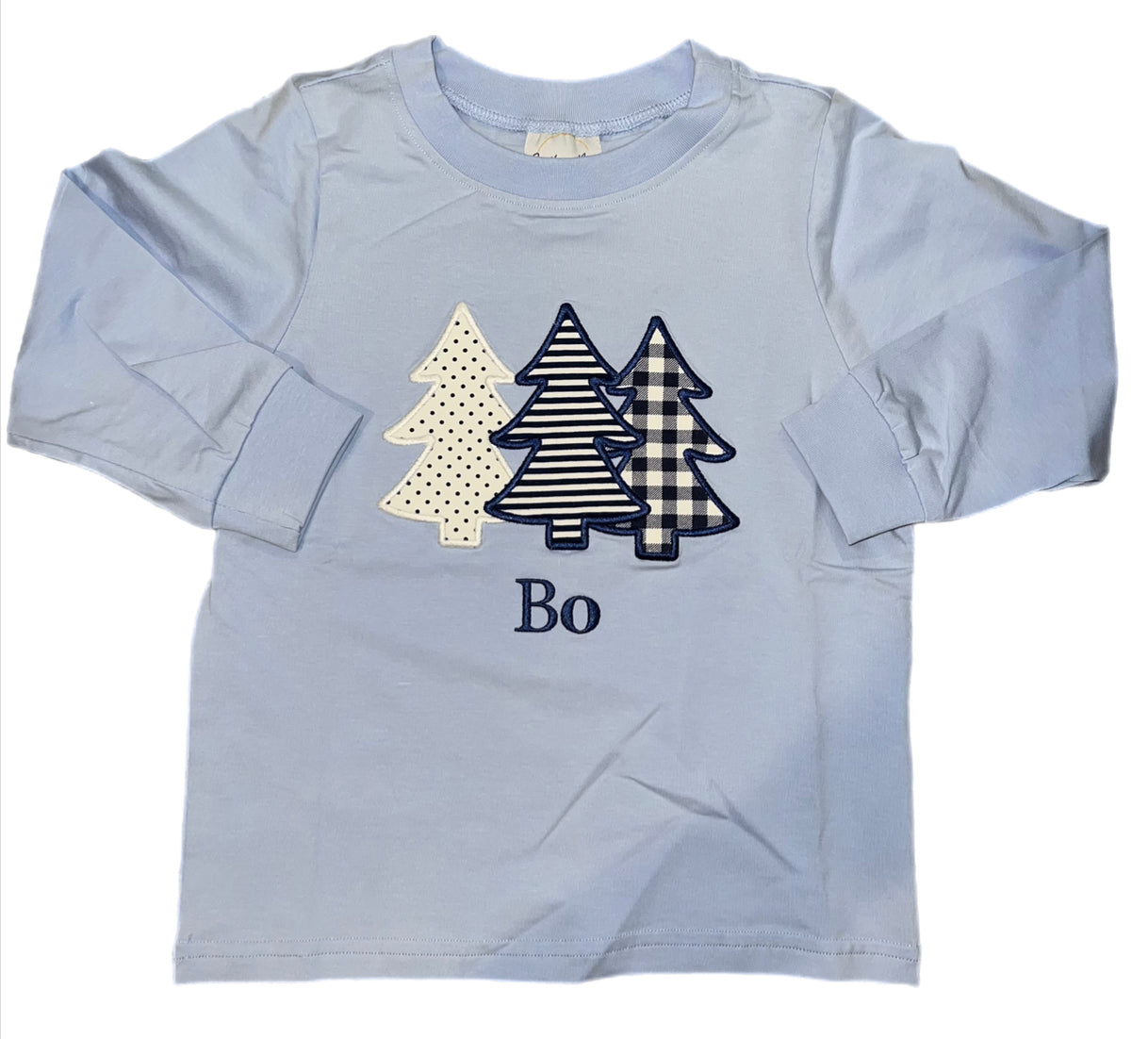 RTS: SBSC- Mix & Match Collection- Boys Trio Tree Applique- Knit Shirt “Bo”
