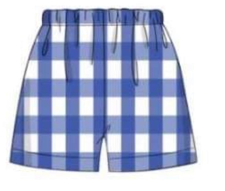 RTS- Boy Royal Blue & White Knit Shorts