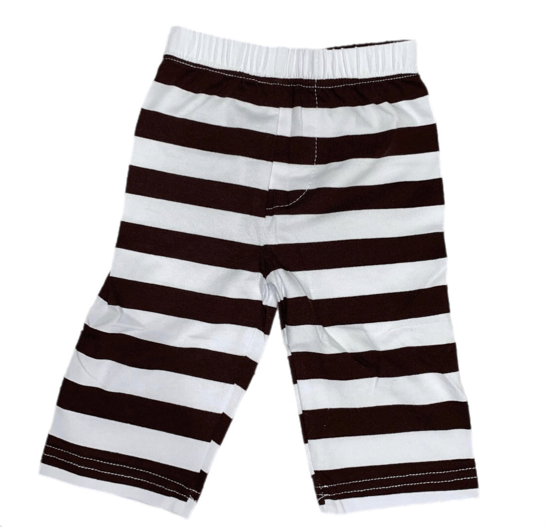 RTS- Boys Knit Brown Stripe Knit Pants