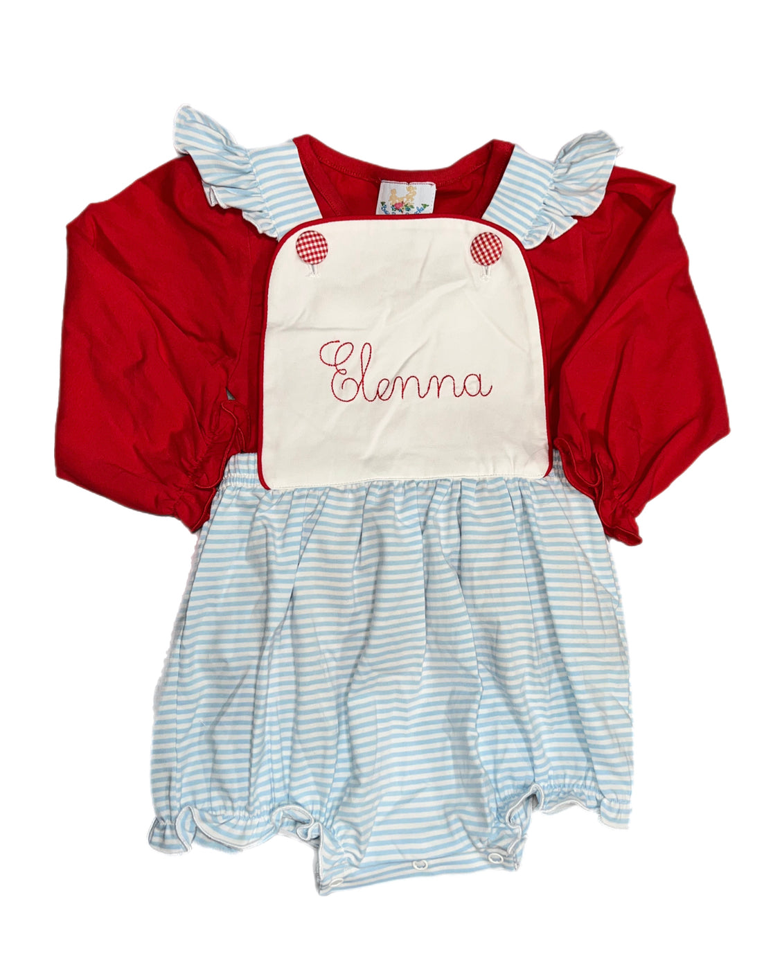 RTS: Girls Only Collection- Mini Stripe Baseball- Girls Knit Bubble “Elenna”